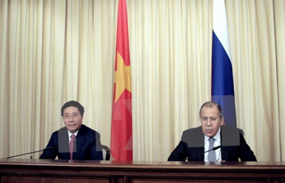 Phó Thủ tướng Phạm Bình Minh hội đàm với Bộ trưởng Ngoại giao Nga Sergey Lavrov