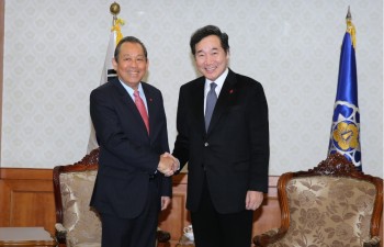 Phó Thủ tướng Trương Hòa Bình hội kiến Thủ tướng Hàn Quốc