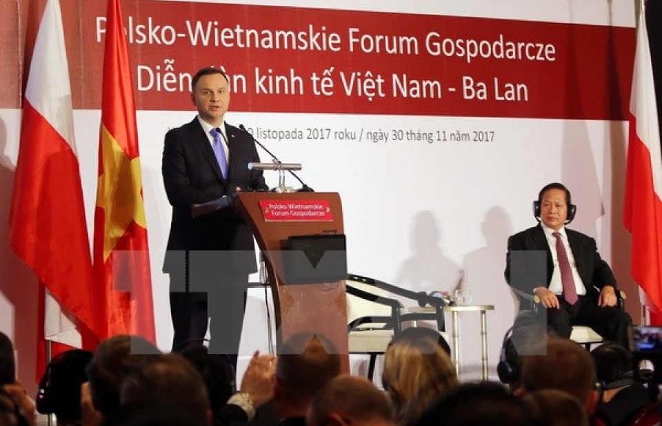 Tổng thống Ba Lan Andrzej Duda dự Diễn đàn kinh tế Việt Nam-Ba Lan
