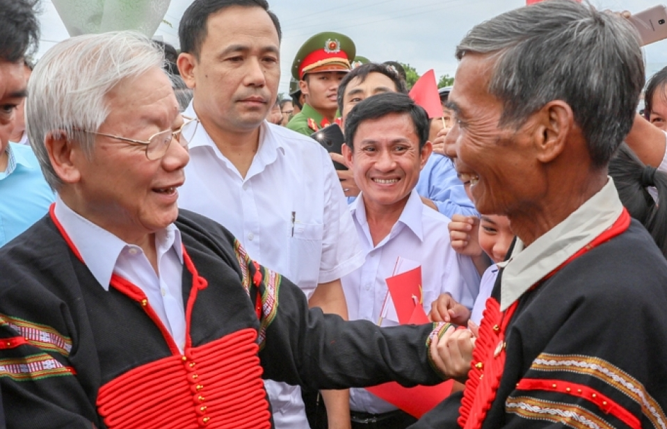 Tổng Bí thư, Chủ tịch nước dự Ngày hội Đại đoàn kết cùng đồng bào Dur Kmăl