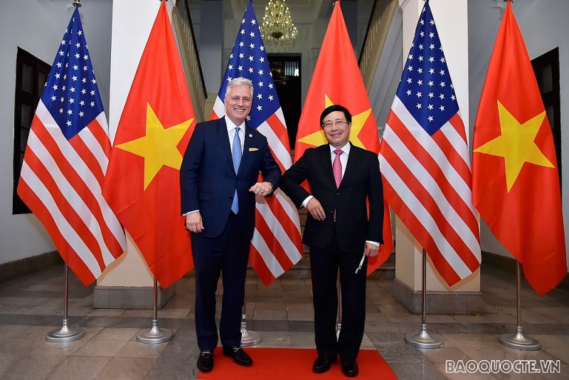 Phó Thủ tướng Phạm Bình Minh tiếp Cố vấn An ninh Quốc gia Hoa Kỳ Robert O'Brien