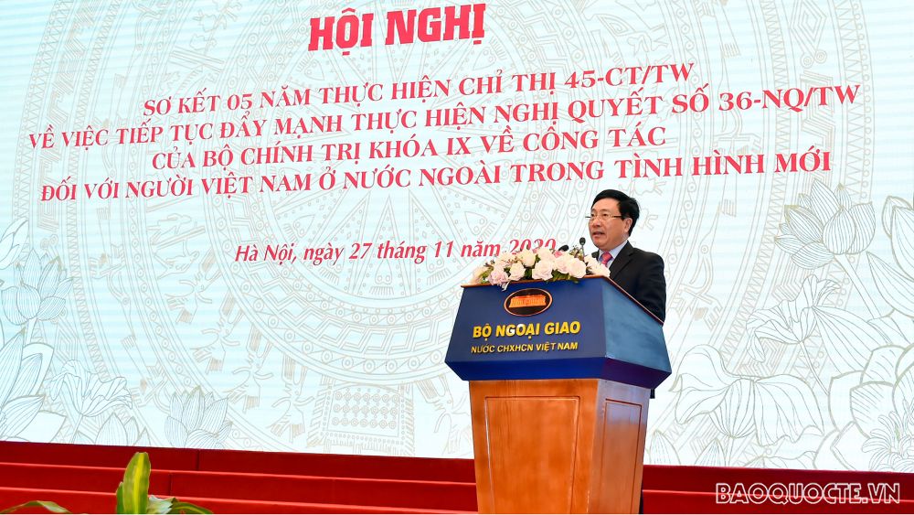 Phó Thủ tướng Phạm Bình Minh: Cập nhật Chỉ thị 45 để đổi mới công tác người Việt Nam ở nước ngoài