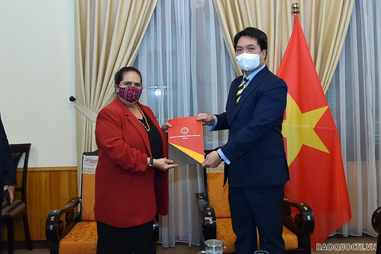 Việt Nam tiếp nhận bản sao Thư ủy nhiệm bổ nhiệm Đại sứ Timor-Leste tại Việt Nam