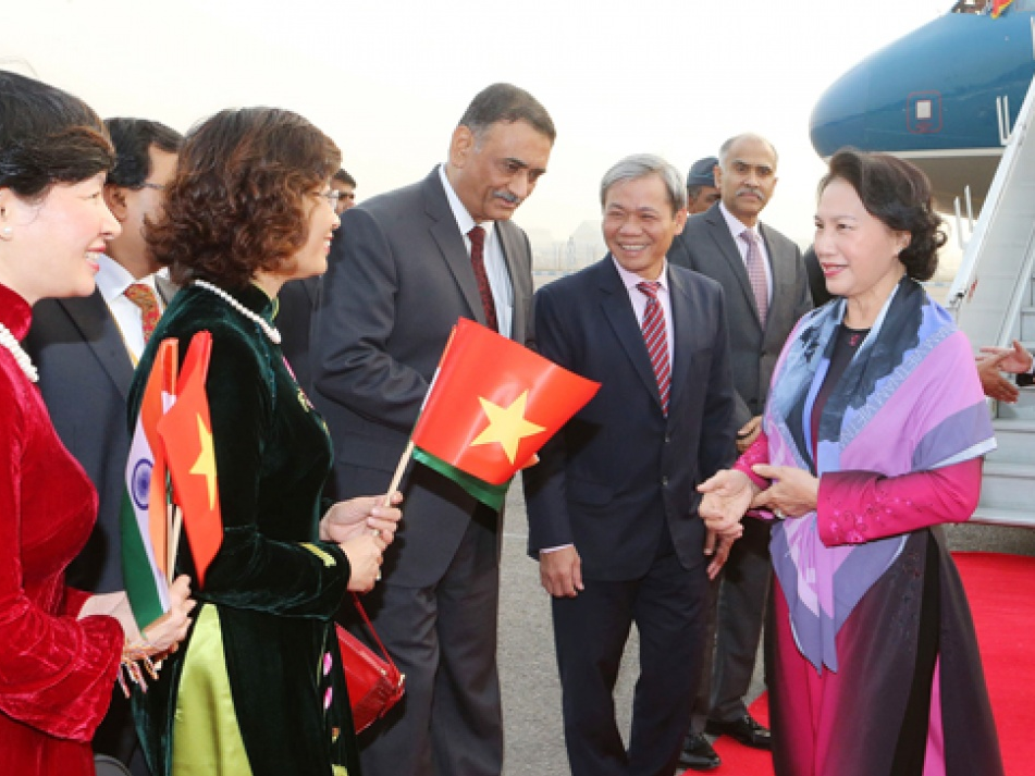 Chủ tịch QH Nguyễn Thị Kim Ngân đến New Delhi, bắt đầu chuyến thăm hữu nghị chính thức Cộng hòa Ấn Độ