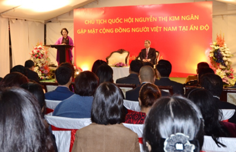 Chủ tịch Quốc hội gặp mặt cộng đồng người Việt ở Ấn Độ