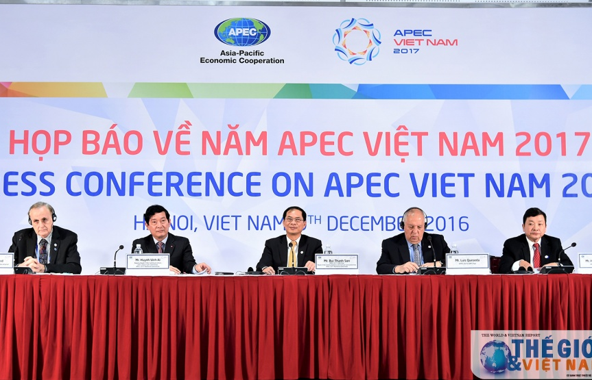Toàn cảnh cuộc họp báo về Năm APEC Việt Nam 2017