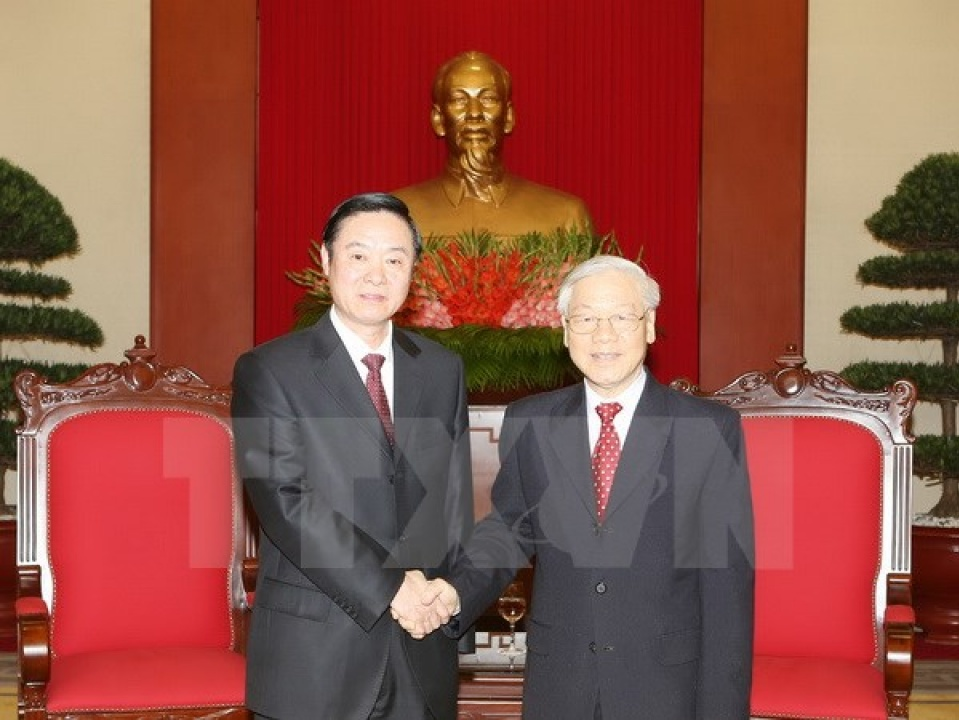 Tổng Bí thư Nguyễn Phú Trọng tiếp Đoàn Đảng Cộng sản Trung Quốc