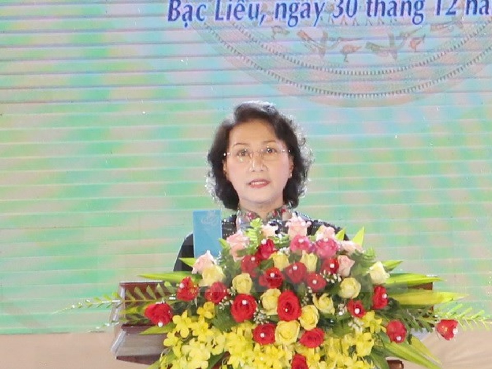 Chủ tịch Quốc hội dự lễ kỷ niệm 20 năm tái lập tỉnh Bạc Liêu