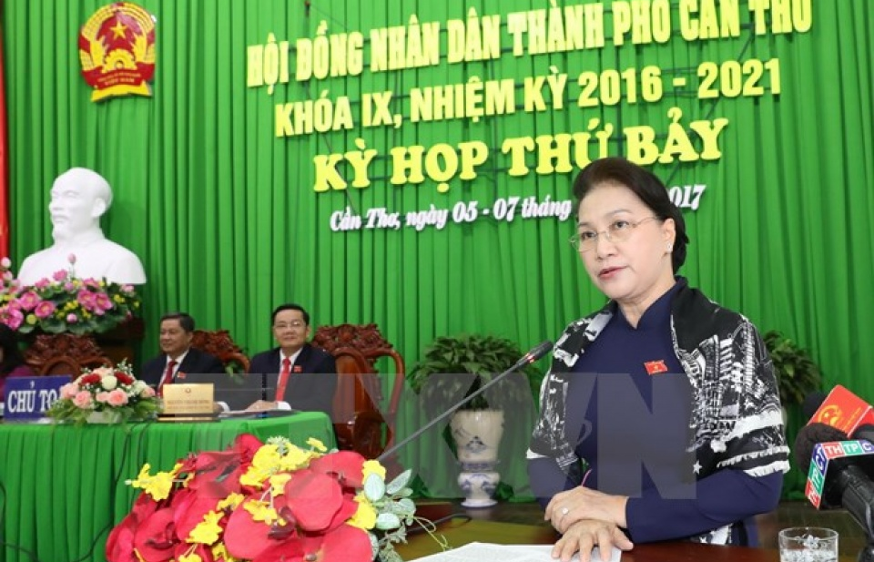 Chủ tịch Quốc hội dự kỳ họp thứ 7 Hội đồng Nhân dân thành phố Cần Thơ