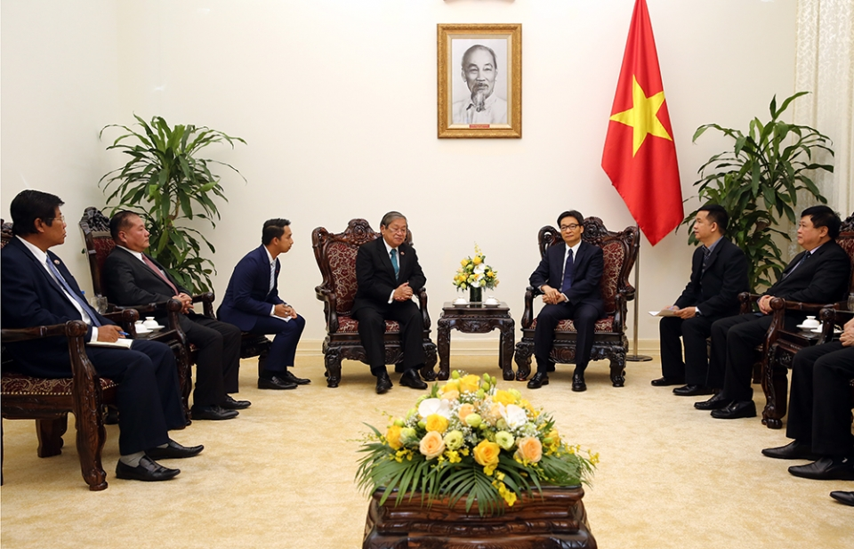Phó Thủ tướng Vũ Đức Đam tiếp Bộ trưởng Thông tin Campuchia