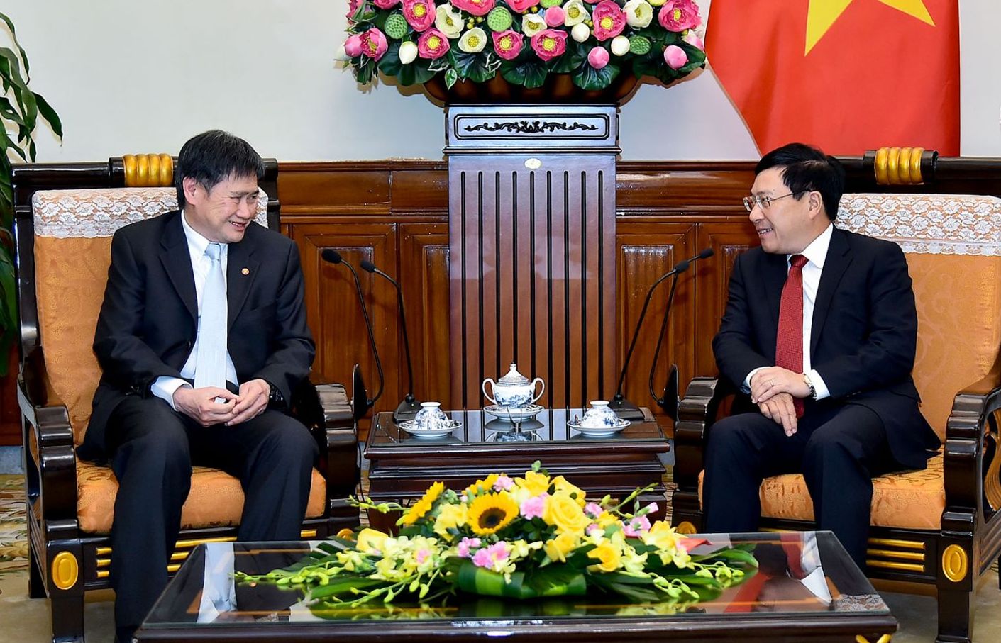 Phó Thủ tướng Phạm Bình Minh tiếp Tổng Thư ký ASEAN Lim Jock Hoi