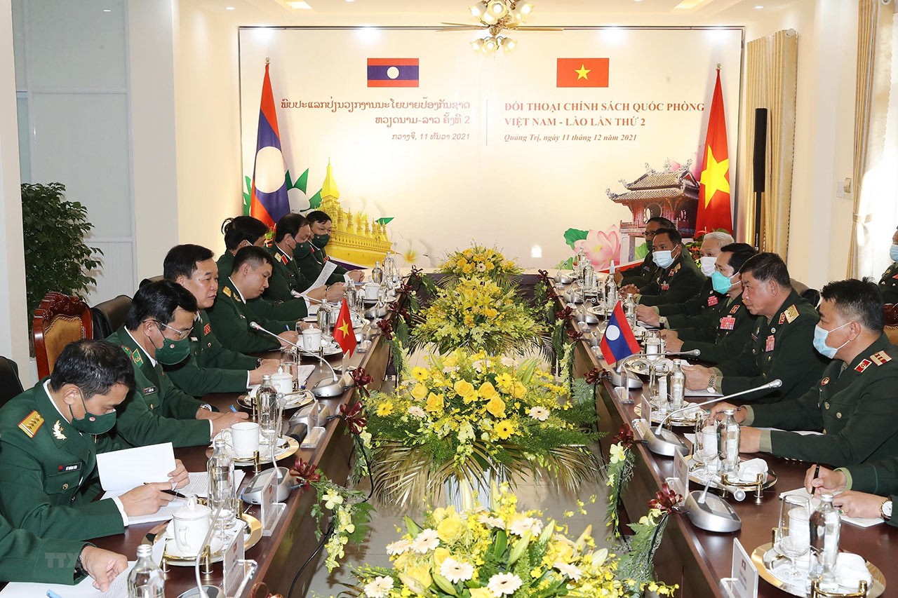Đối thoại Chính sách Quốc phòng Việt Nam-Lào cấp Thứ trưởng lần thứ hai. (Ảnh: Trọng Đức/TTXVN)