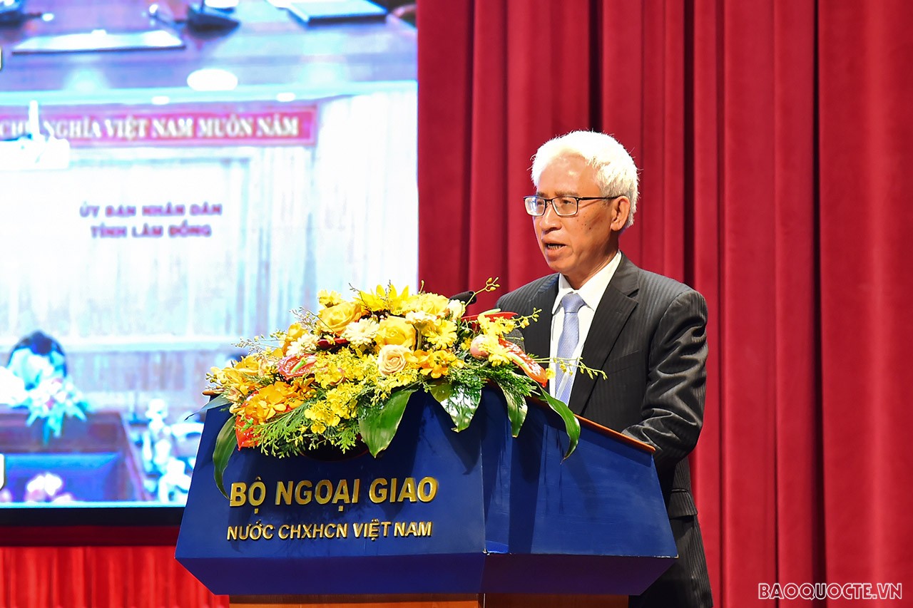 Đại sứ Việt Nam tại Trung Quốc Phạm Sao Mai. (Ảnh: Quang Hòa)
