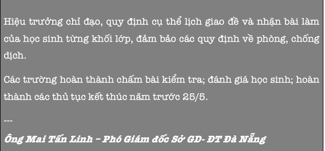 Ngành Giáo dục làm mọi phương án để kịp về đích năm học