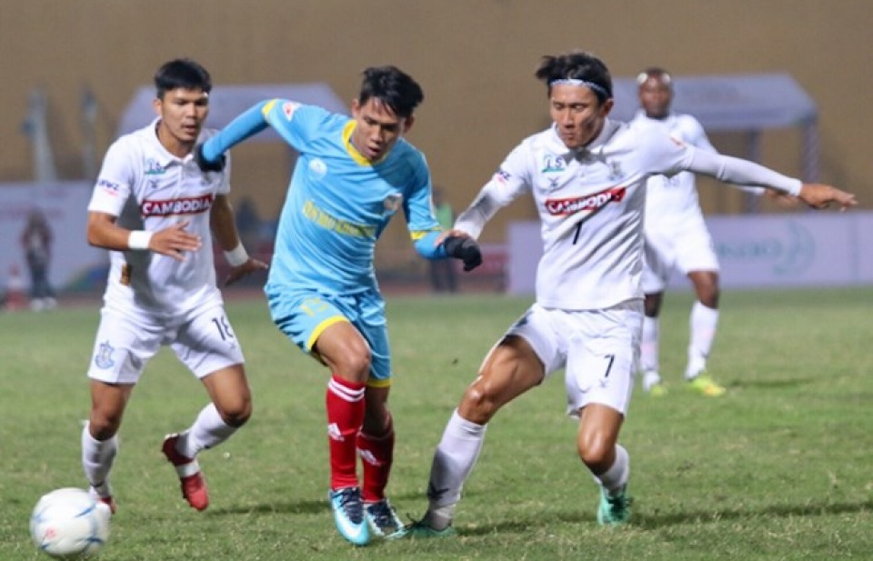 Sanna Khánh hòa chia điểm với đội bóng Campuchia tại Mekong Cup