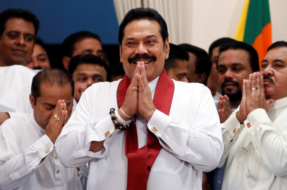 sri lanka thu tuong moi duoc bo nhiem rajapaksa tu chuc