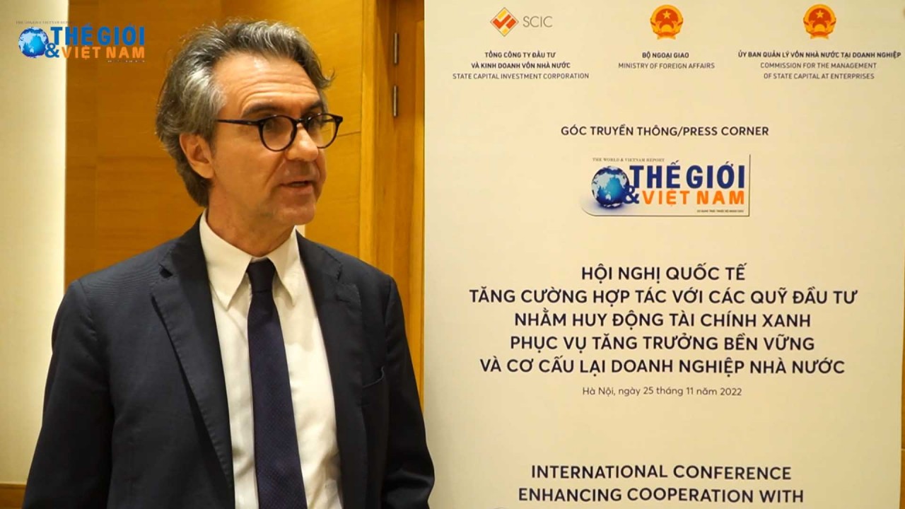 Đại sứ, Trưởng Phái đoàn EU tại Việt Nam Giorgio Aliberti trả lời phỏng vấn Báo TG&VN