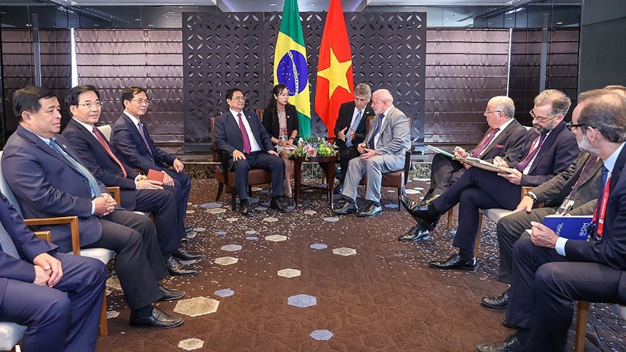 Thủ tướng Phạm Minh Chính gặp Tổng thống Brazil Lula Da Silva