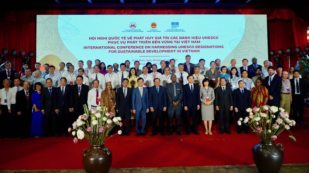 Hội nghị quốc tế ‘Phát huy giá trị các danh hiệu UNESCO phục vụ phát triển bền vững tại Việt Nam'