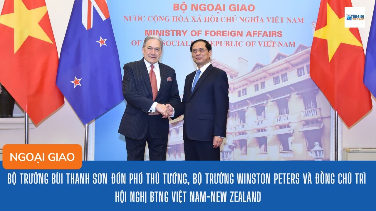 Bộ trưởng Bùi Thanh Sơn đón Phó Thủ tướng, Bộ trưởng Winston Peters và đồng chủ trì Hội nghị BTNG Việt Nam-New Zealand