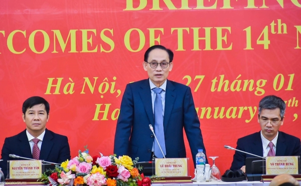 Bộ trưởng Ngoại giao Lê Hoài Trung thông báo về kết quả Đại hội đại biểu toàn quốc lần thứ XIV