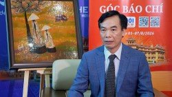 Giám đốc Sở Ngoại vụ tỉnh Phú Thọ Nguyễn Đắc Thủy trả lời phỏng vấn Báo TG&VN tại Hội nghị Ngoại vụ 22