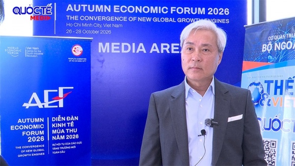 Ông Don Lam trả lời phỏng vấn tại Diễn đàn Kinh tế mùa Thu 2026