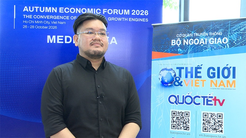 Ông Kỳ Quang Minh trả lời phỏng vấn tại Diễn đàn Kinh tế mùa Thu 2026
