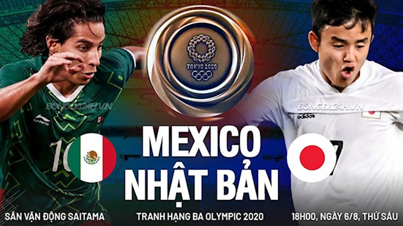 truc tiep nhat ban vs mexico tranh hang ba bong da nam olympic 2021