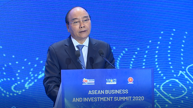 Thủ tướng Nguyễn Xuân Phúc phát biểu chỉ đạo Hội nghị Thượng đỉnh Kinh doanh và Đầu tư ASEAN BIS 2020