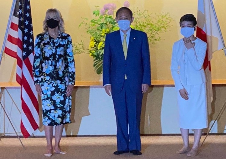 thu tuong suga yoshihide va phu nhan tiep don de nhat phu nhan my jill biden tai tokyo