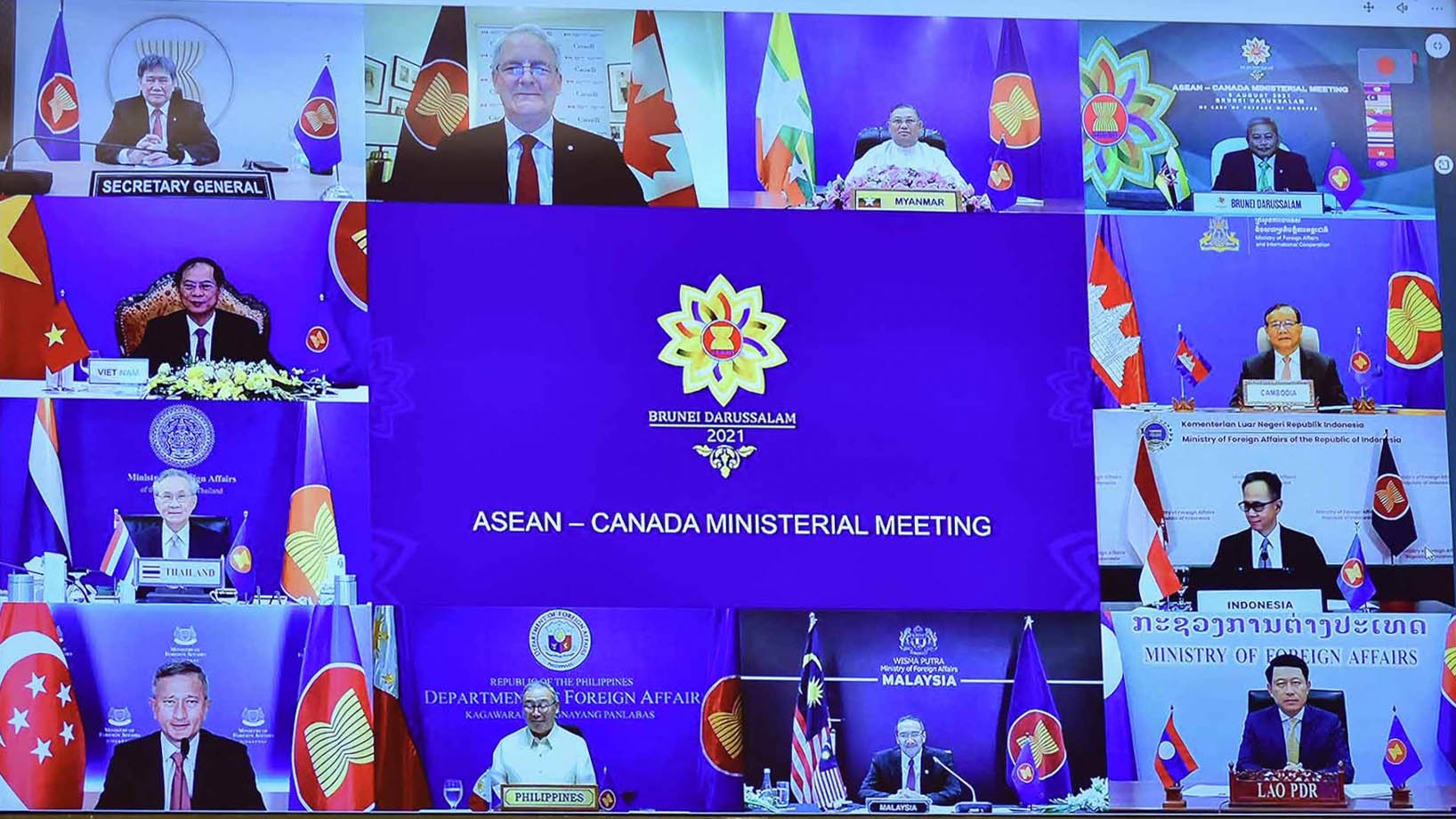 Hội nghị trực tuyến Bộ trưởng Ngoại giao ASEAN-Canada