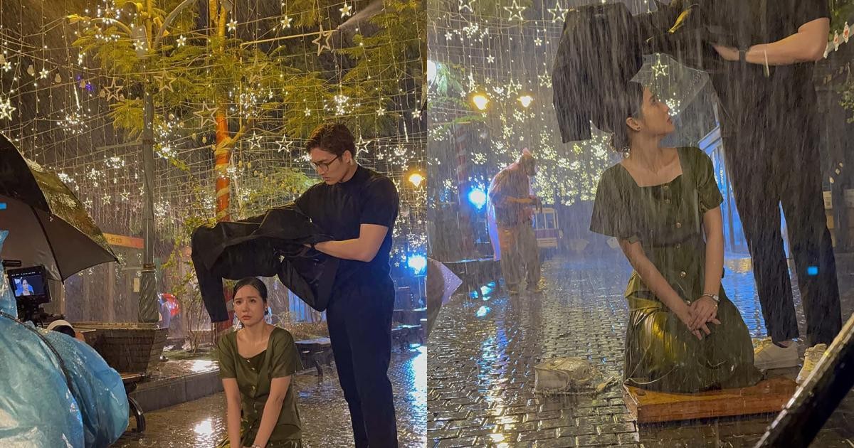 Câu chuyện Vân Trang dầm mưa trên phim và hậu trường cảnh quay