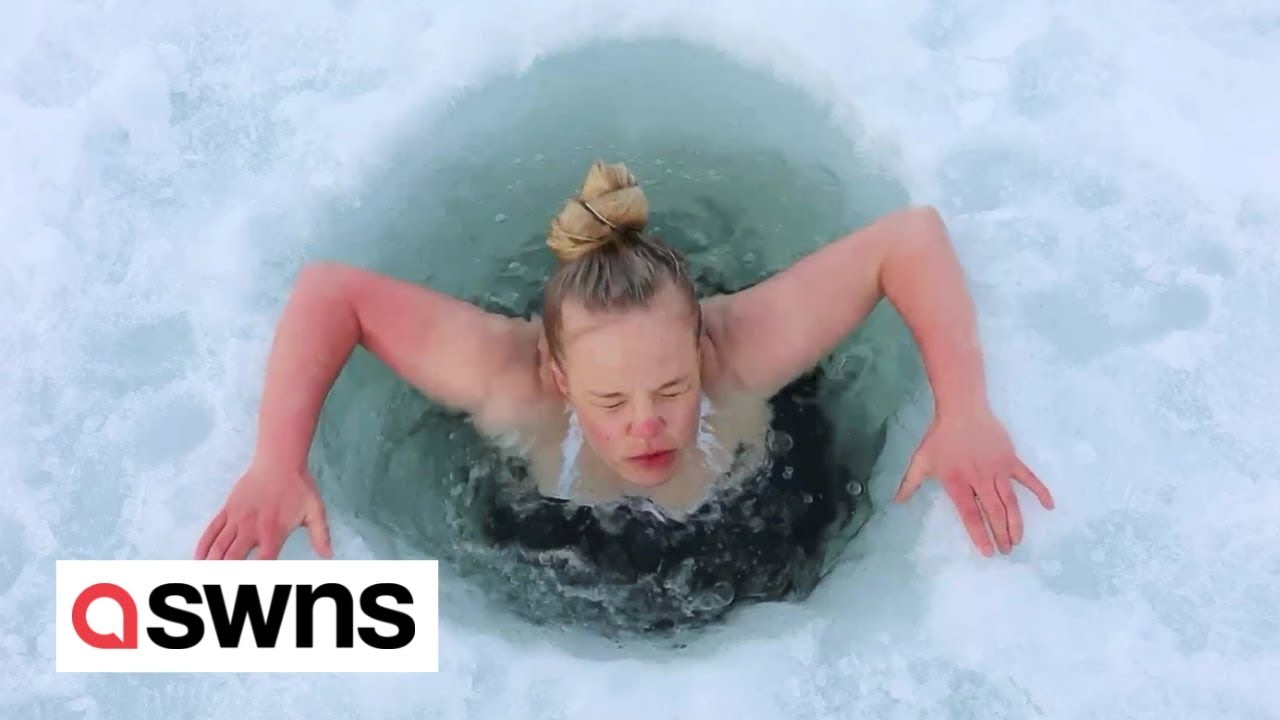 Cô gái Phần Lan ngâm mình hàng ngày trong hố băng ngoài trời